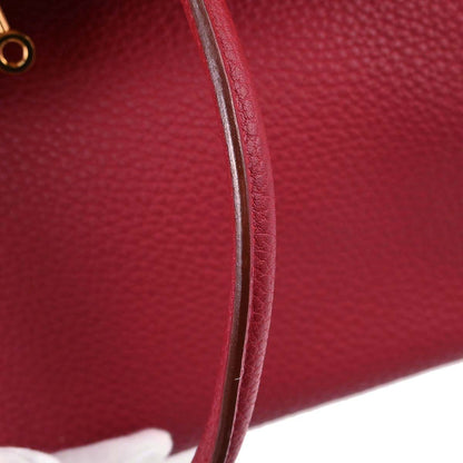 Hermes Rouge Garance Fjord Birkin 35 Handbag