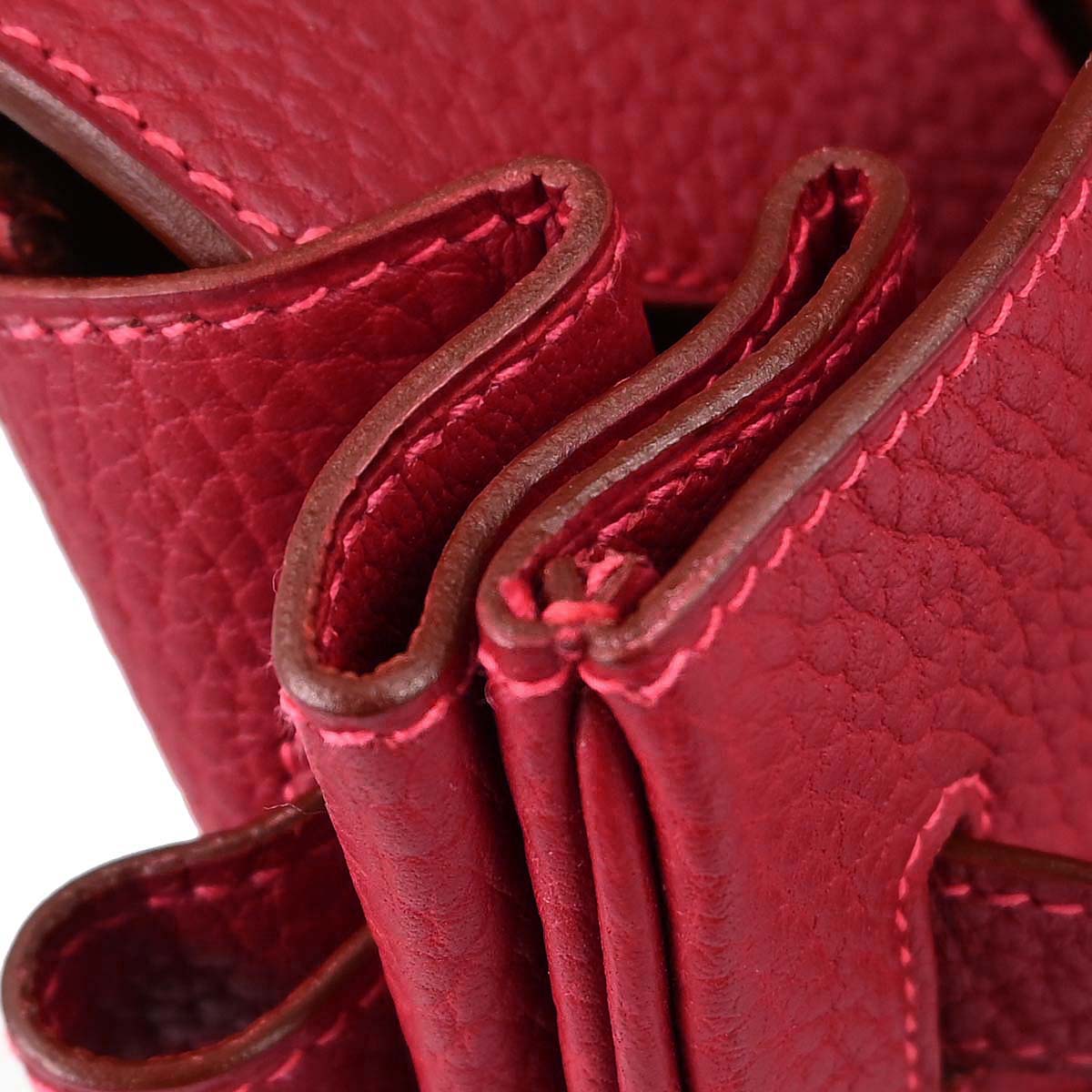 Hermes Rouge Garance Fjord Birkin 35 Handbag