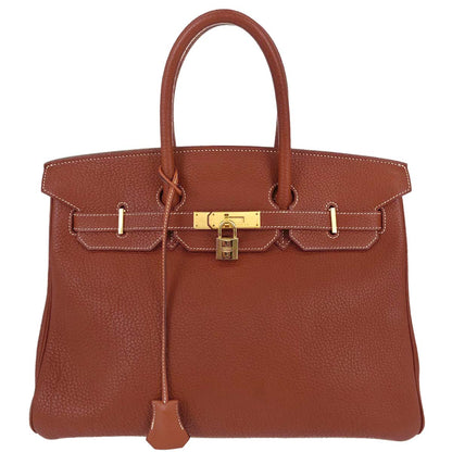 Hermes Brique Togo Birkin 35 Handbag