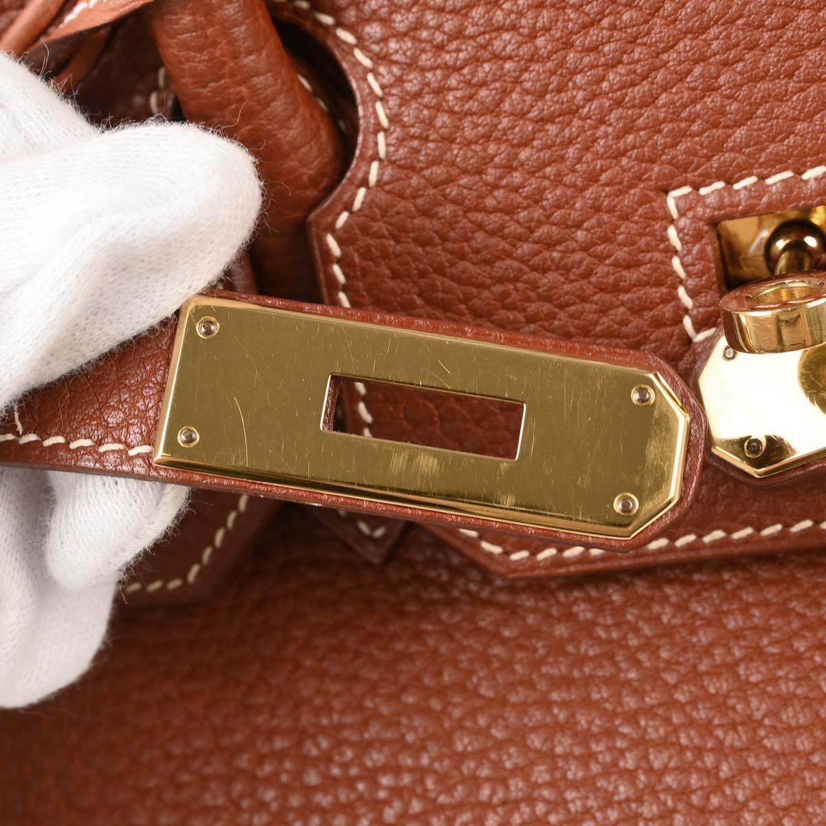 Hermes Brique Togo Birkin 35 Handbag