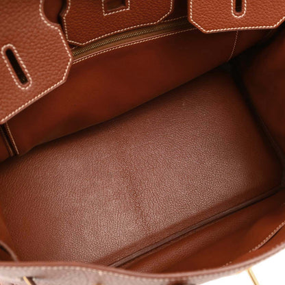 Hermes Brique Togo Birkin 35 Handbag