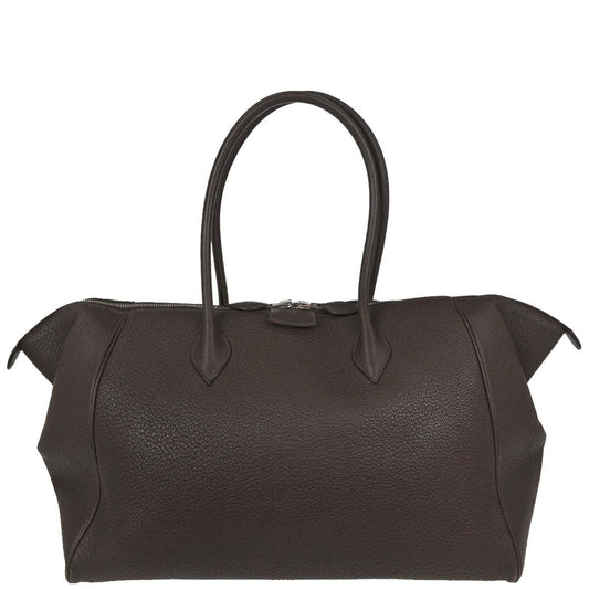 Hermes Chocolat Taurillon Clemence Paris Bombay 40 Handbag