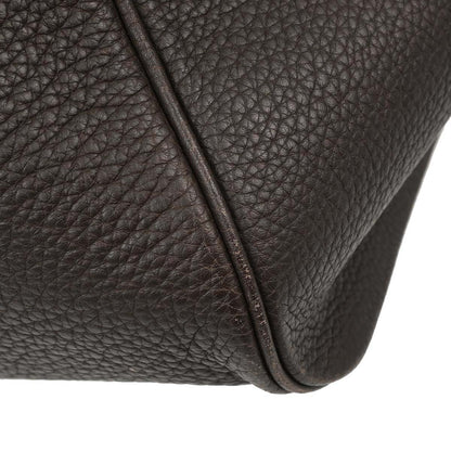 Hermes Chocolat Taurillon Clemence Paris Bombay 40 Handbag