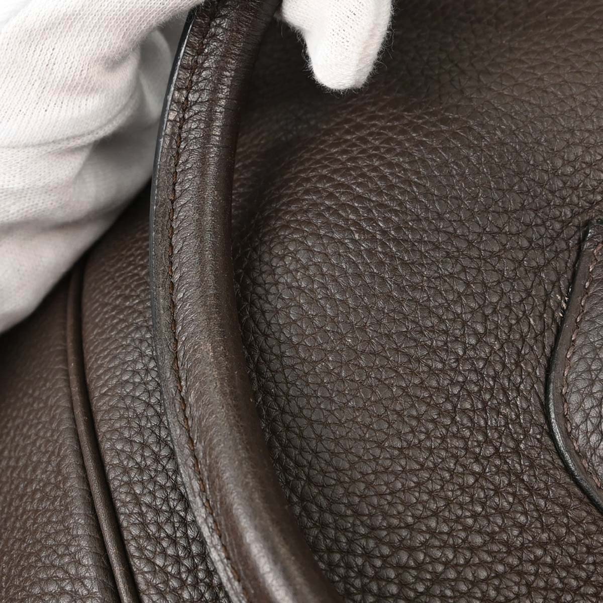 Hermes Chocolat Taurillon Clemence Paris Bombay 40 Handbag