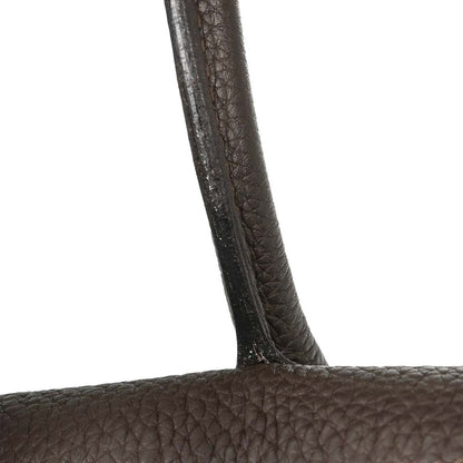 Hermes Chocolat Taurillon Clemence Paris Bombay 40 Handbag