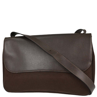 Hermes Cafe Toile Officier Vache Liegee Sac Colorado GM Shoulder Bag