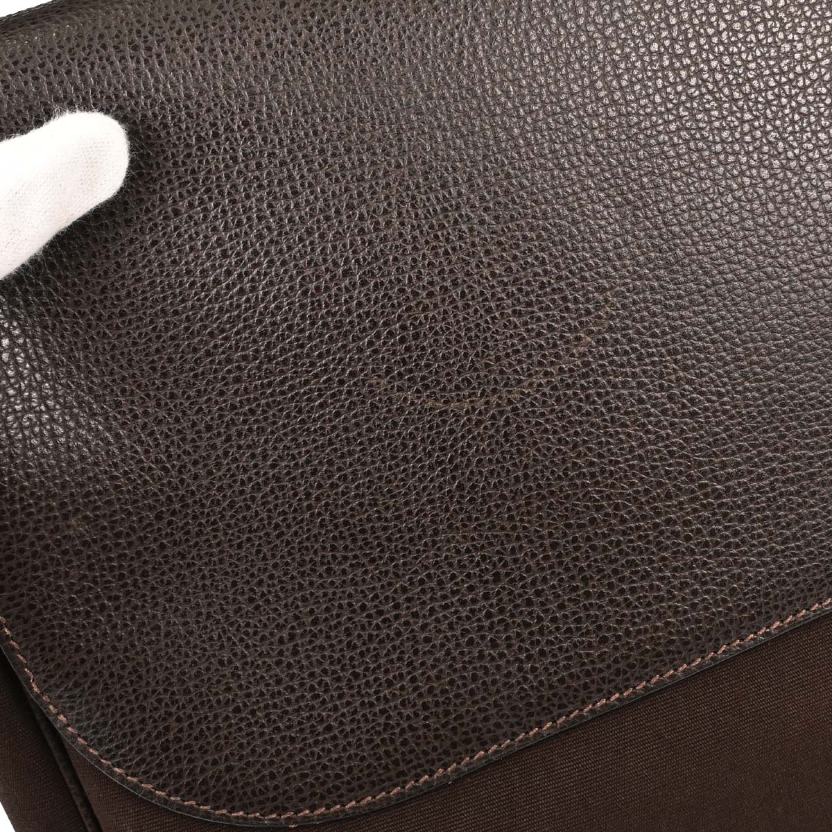 Hermes Cafe Toile Officier Vache Liegee Sac Colorado GM Shoulder Bag