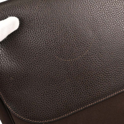 Hermes Cafe Toile Officier Vache Liegee Sac Colorado GM Shoulder Bag