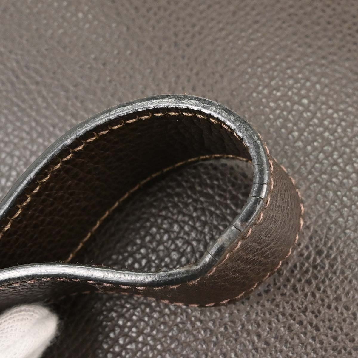 Hermes Cafe Toile Officier Vache Liegee Sac Colorado GM Shoulder Bag