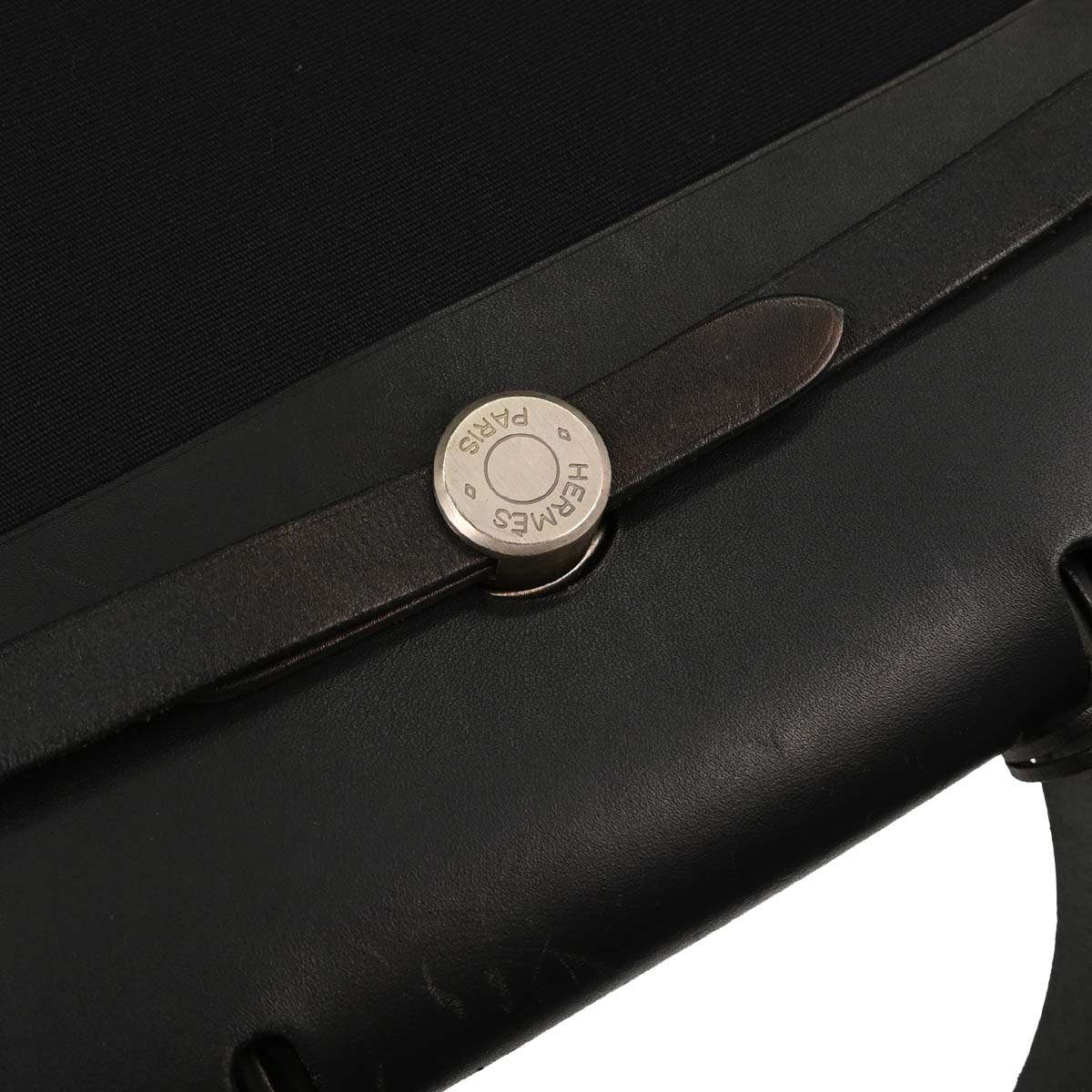 Hermes Black Toile Officier Herbag a Dos 2 in 1 Backpack