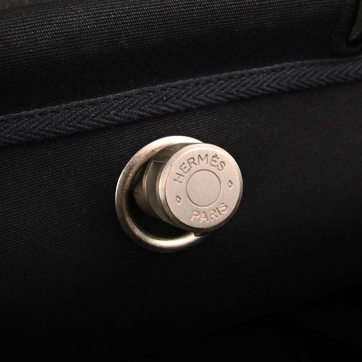 Hermes Black Toile Officier Herbag a Dos 2 in 1 Backpack