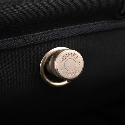 Hermes Black Toile Officier Herbag a Dos 2 in 1 Backpack