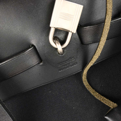 Hermes Black Toile Officier Herbag a Dos 2 in 1 Backpack