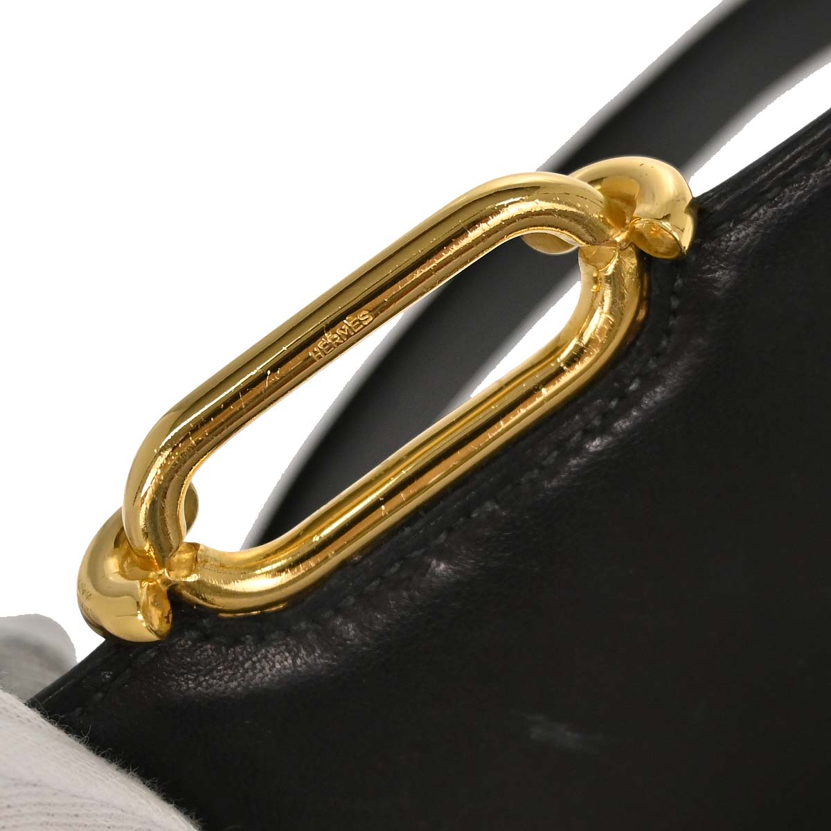 Hermes Black Box Calf Fonsbelle Shoulder Bag