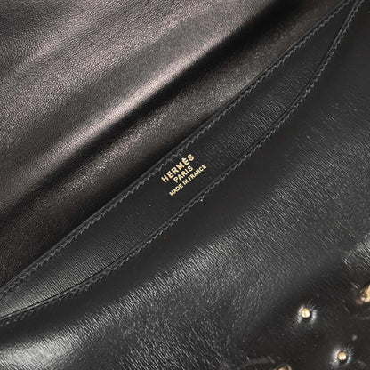 Hermes Black Box Calf Fonsbelle Shoulder Bag