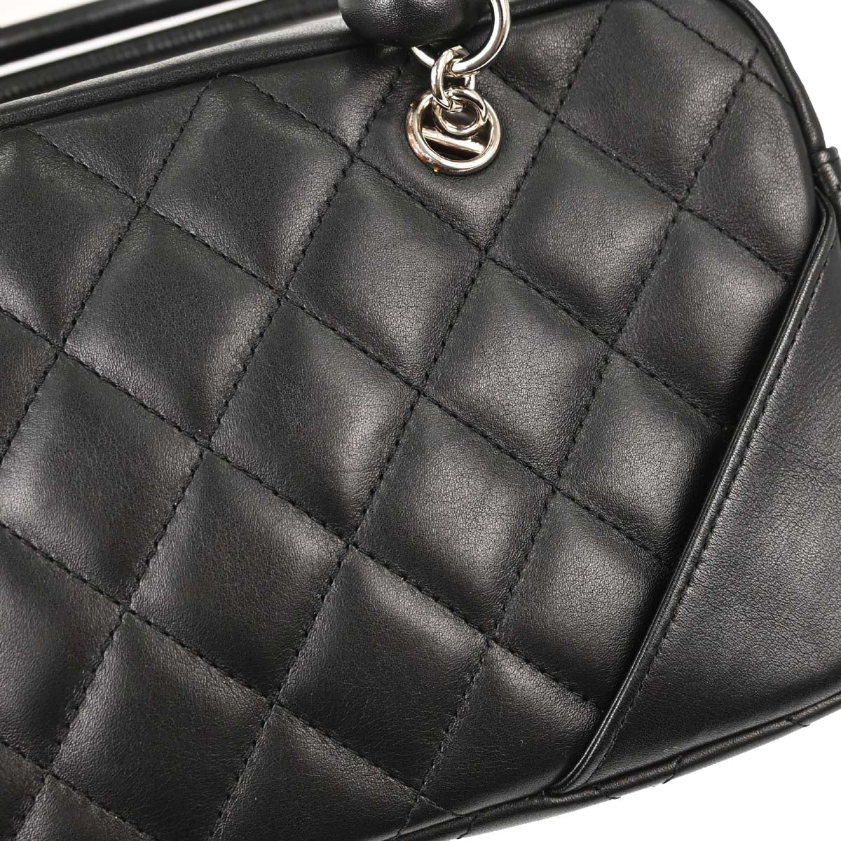 Chanel 2005-2006 Black Calfskin Cambon Ligne Handbag