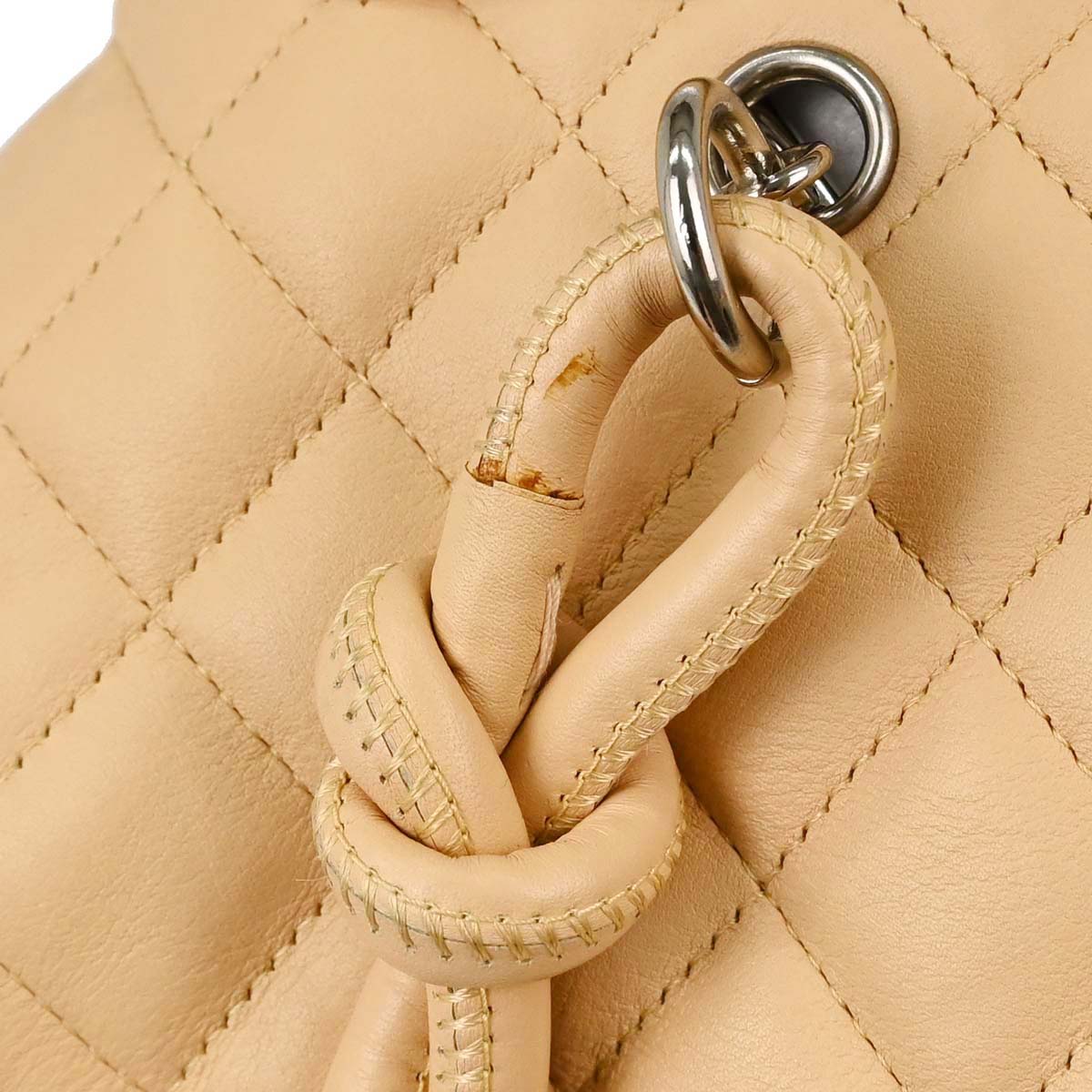 Chanel 2004-2005 Beige Calfskin Cambon Ligne Handbag