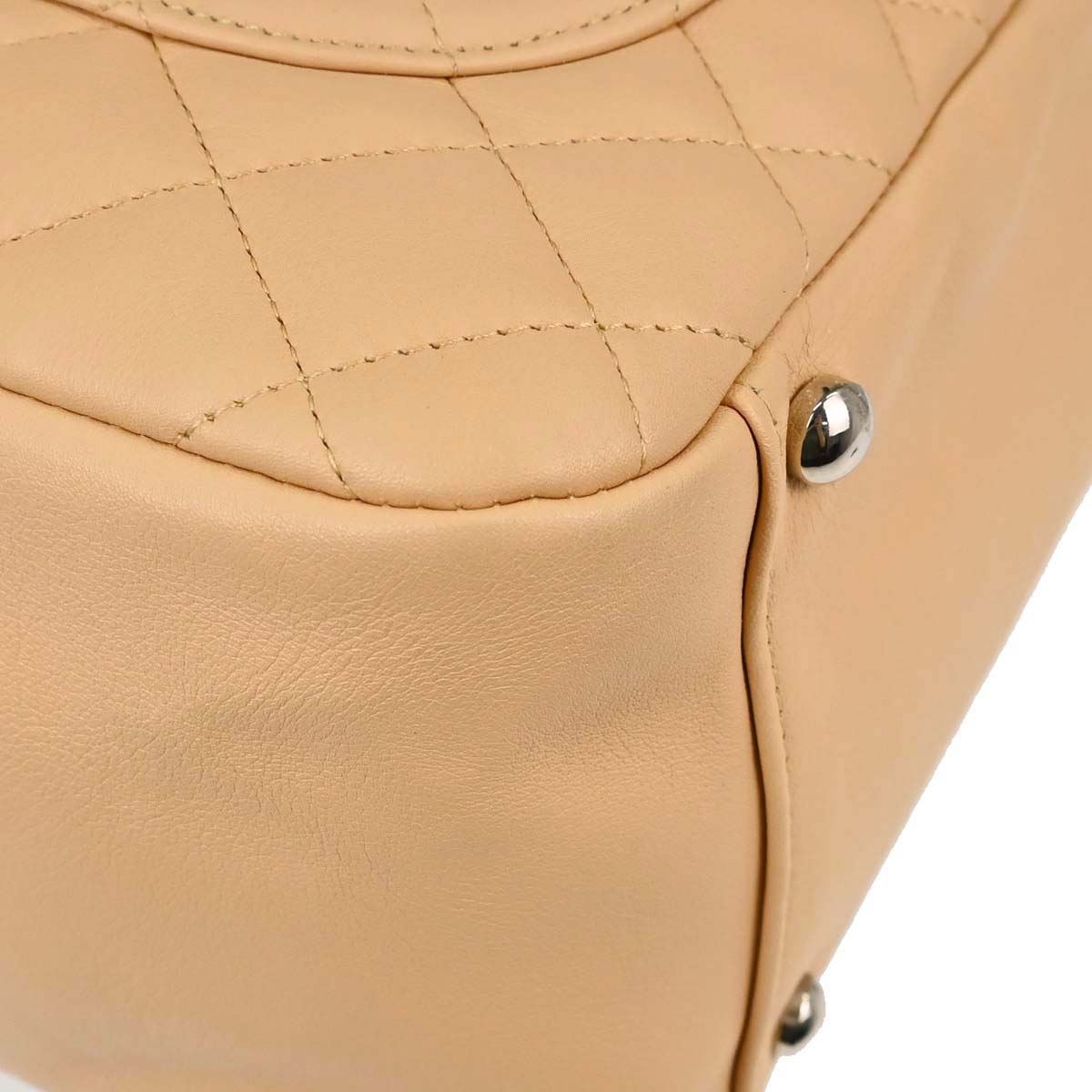 Chanel 2004-2005 Beige Calfskin Cambon Ligne Handbag