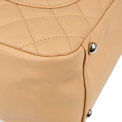 Chanel 2004-2005 Beige Calfskin Cambon Ligne Handbag