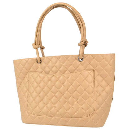 Chanel Beige Calfskin Cambon Ligne Tote Handbag