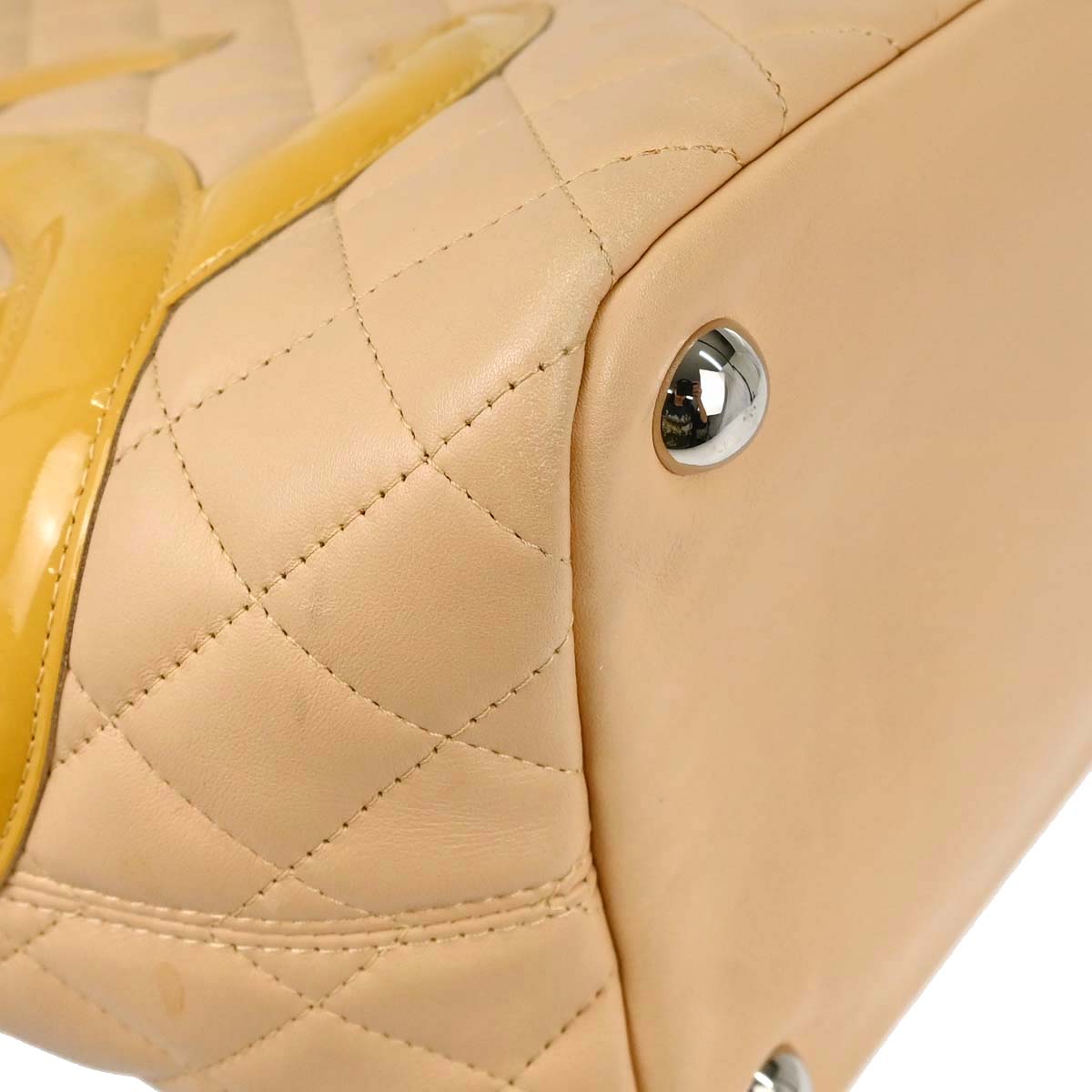 Chanel Beige Calfskin Cambon Ligne Tote Handbag