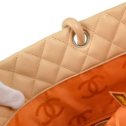Chanel Beige Calfskin Cambon Ligne Tote Handbag