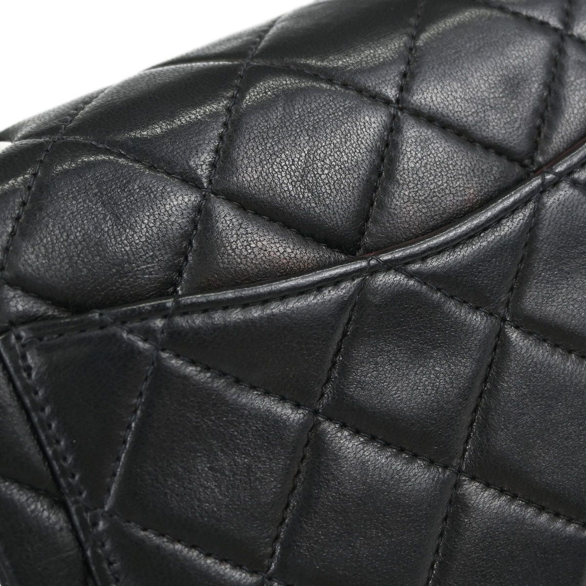 Chanel Black Lambskin Mini Classic Square Flap Shoulder Bag 17