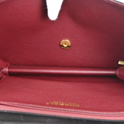 Chanel Black Lambskin Turnlock Medium Half Flap Shoulder Bag
