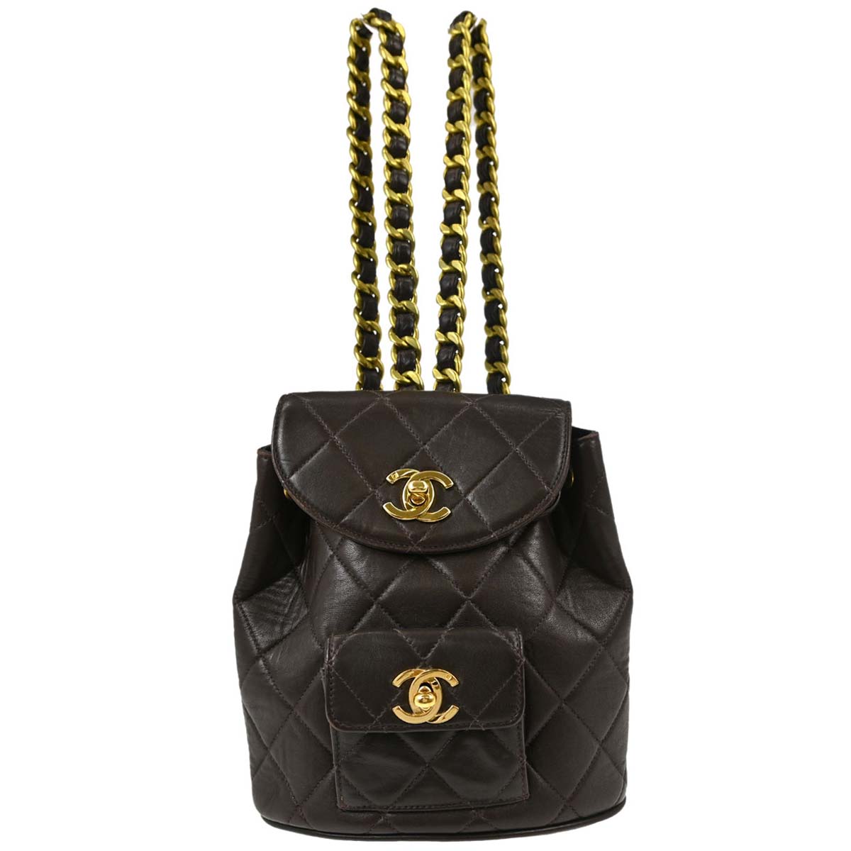 Chanel Brown Lambskin Duma Backpack Small