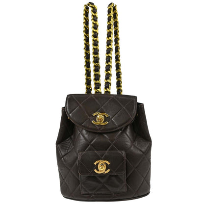 Chanel Brown Lambskin Duma Backpack Small