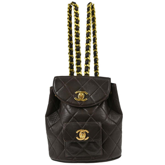 Chanel Brown Lambskin Duma Backpack Small