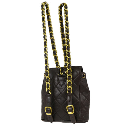 Chanel Brown Lambskin Duma Backpack Small