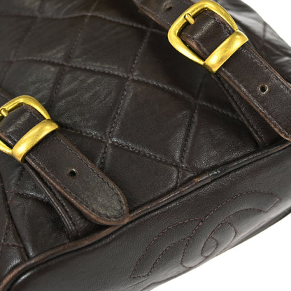 Chanel Brown Lambskin Duma Backpack Small