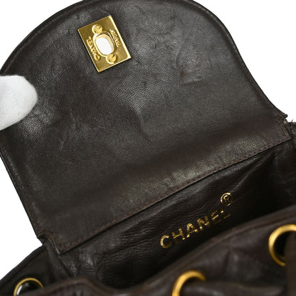 Chanel Brown Lambskin Duma Backpack Small
