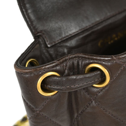 Chanel Brown Lambskin Duma Backpack Small