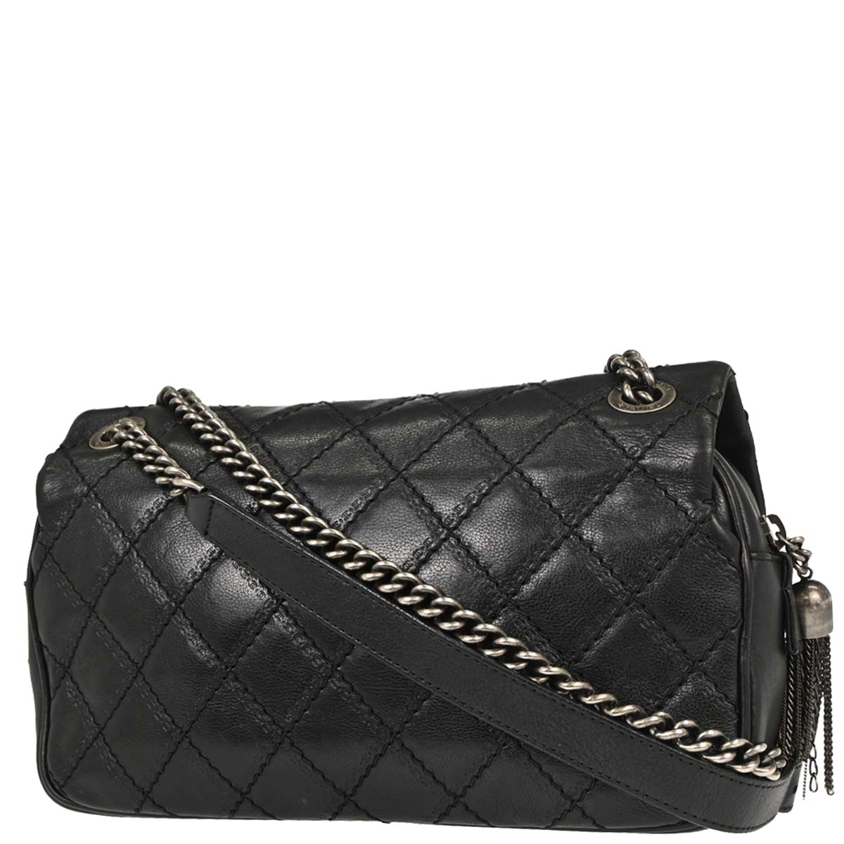 Chanel Black Calfskin Paris-Edinburgh Coco Sporran Shoulder Bag