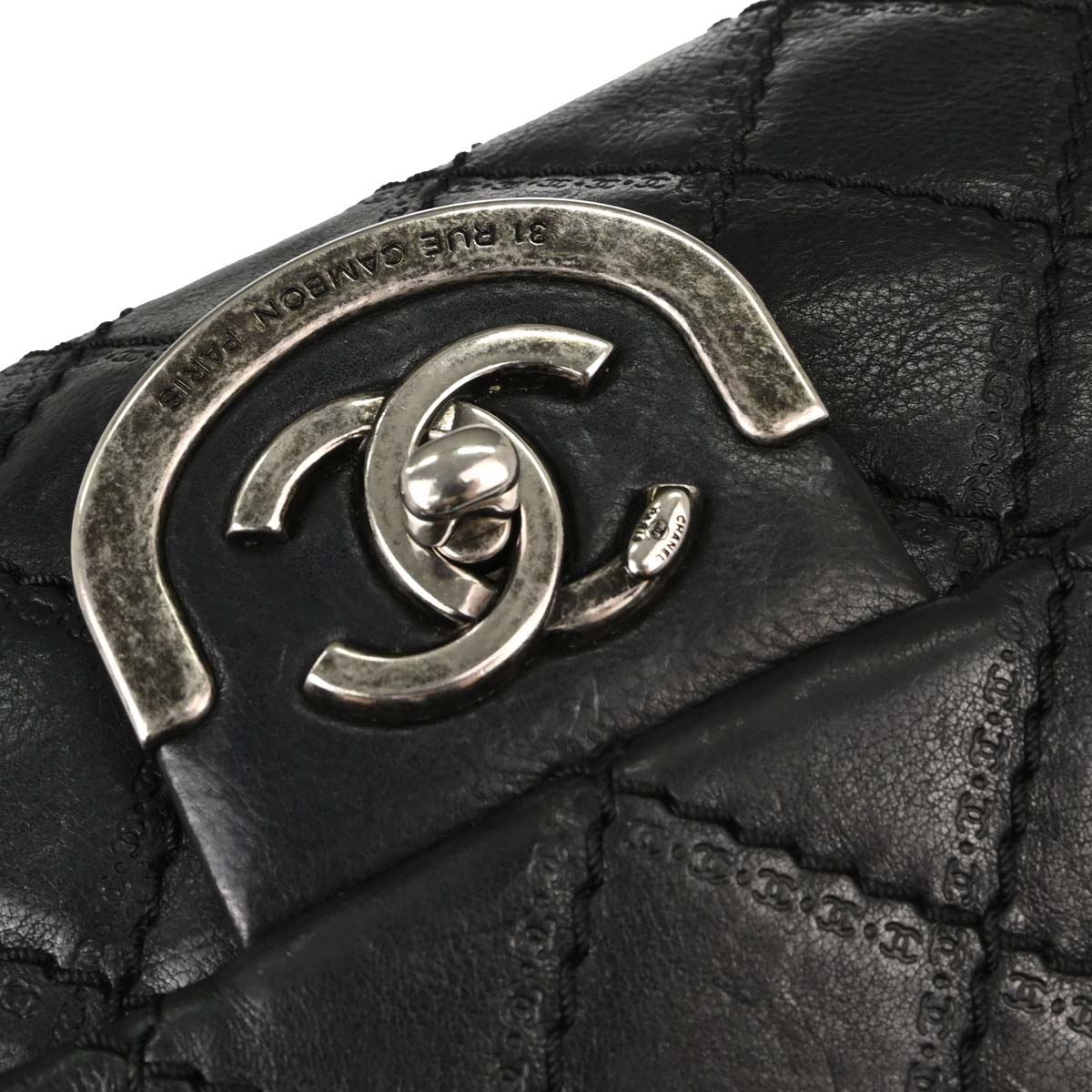 Chanel Black Calfskin Paris-Edinburgh Coco Sporran Shoulder Bag
