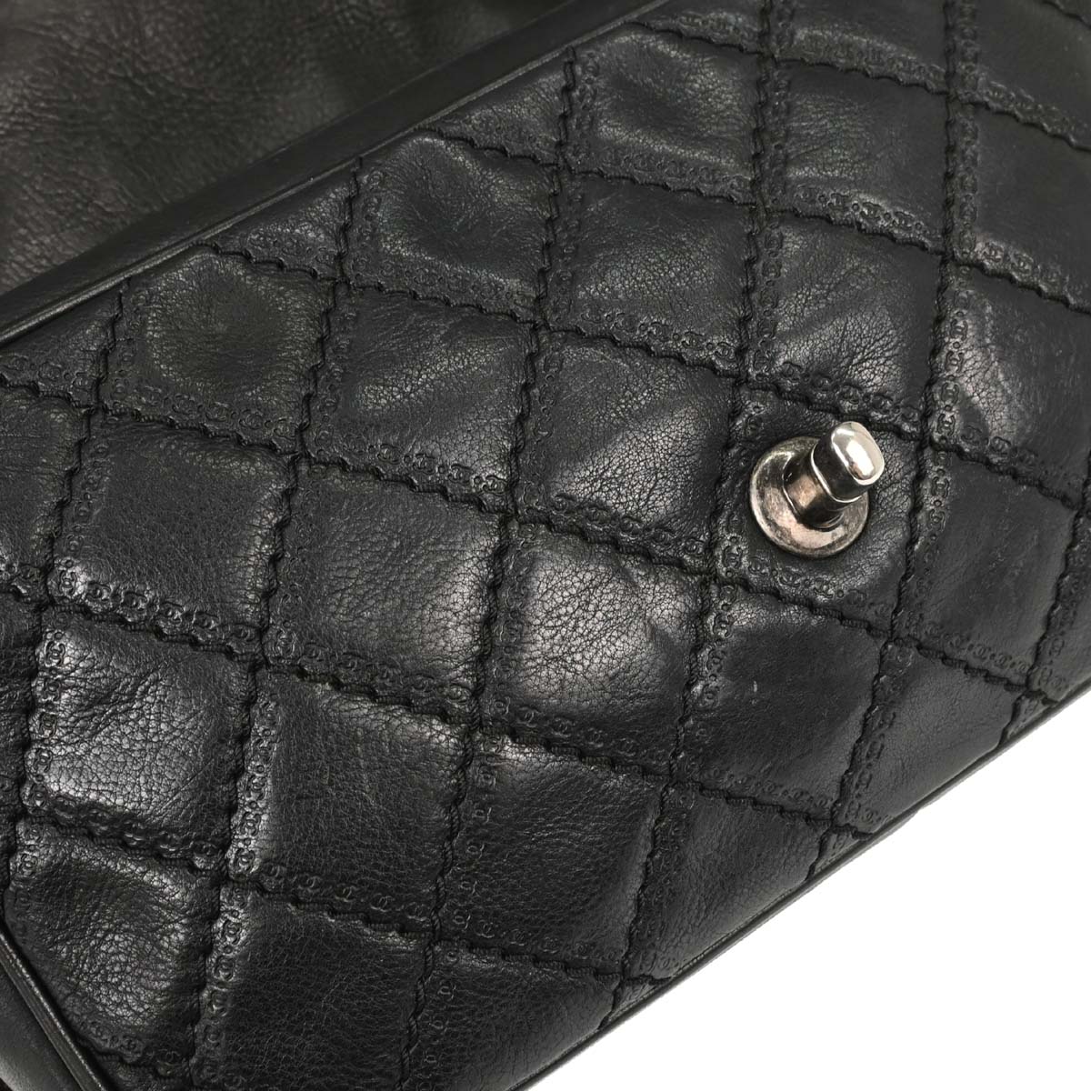 Chanel Black Calfskin Paris-Edinburgh Coco Sporran Shoulder Bag