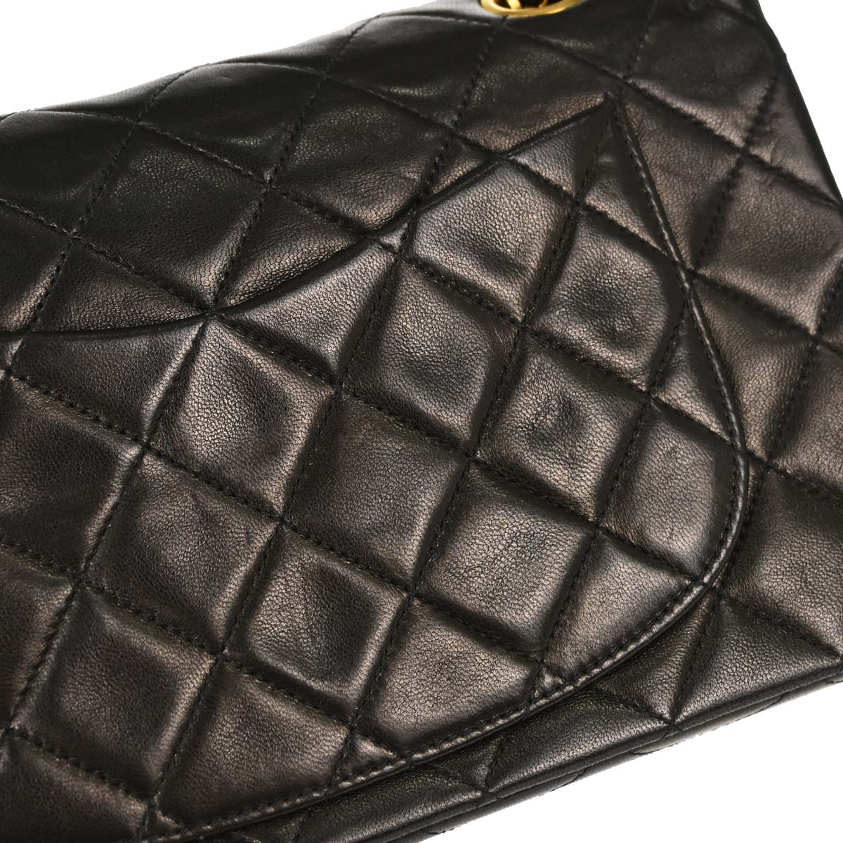 Chanel Black Lambskin Small Classic Double Flap Shoulder Bag