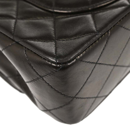 Chanel Black Lambskin Small Classic Double Flap Shoulder Bag