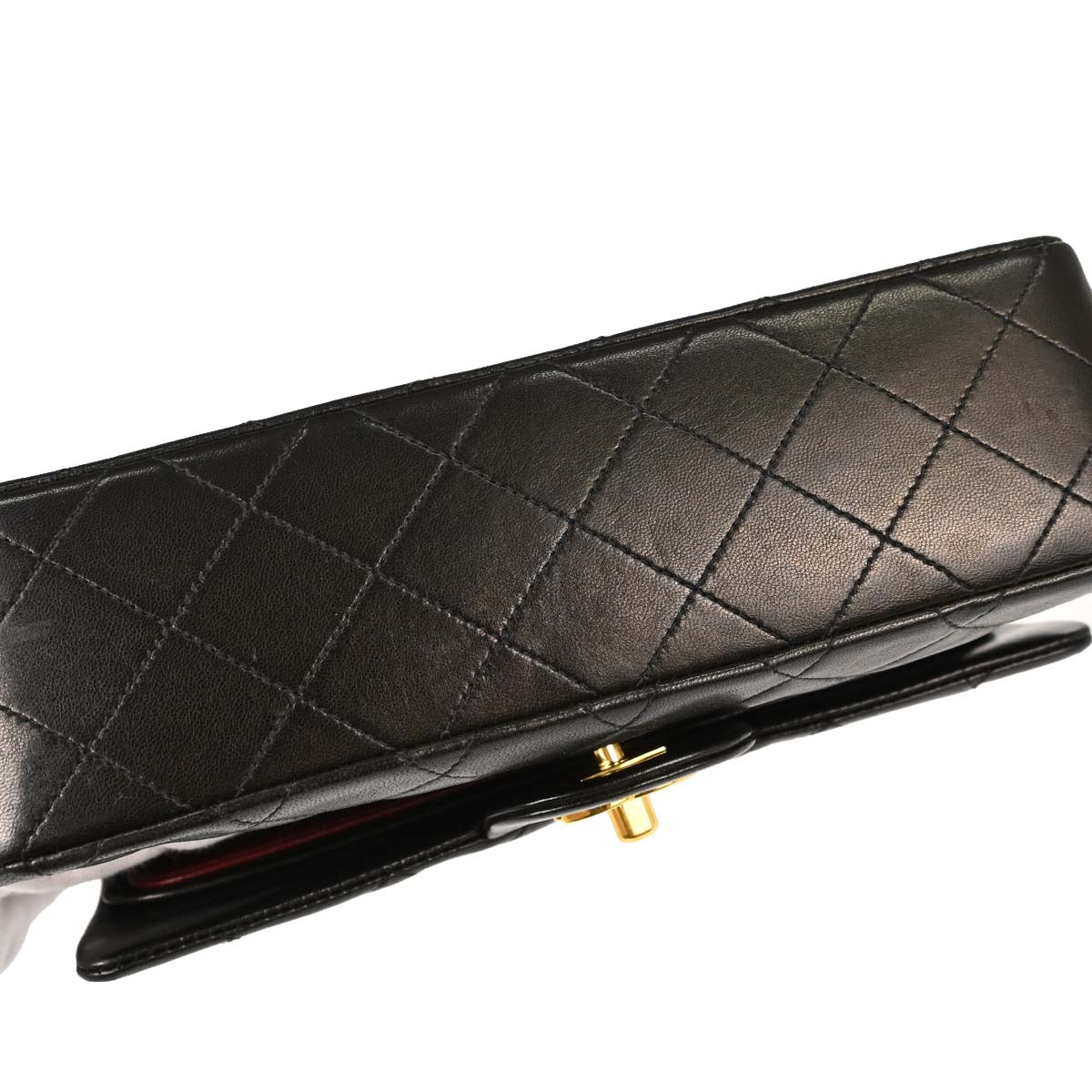 Chanel Black Lambskin Small Classic Double Flap Shoulder Bag