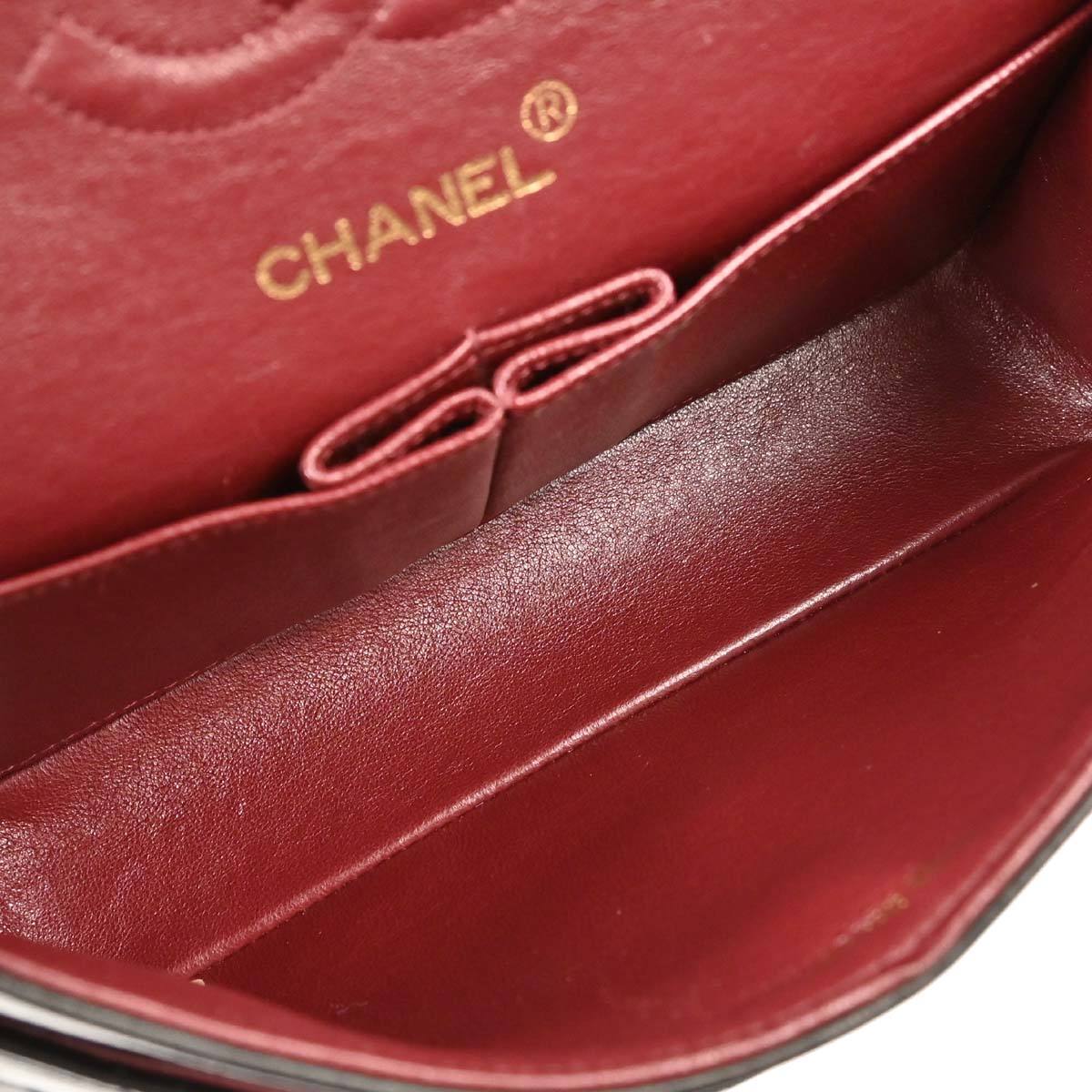 Chanel Black Lambskin Small Classic Double Flap Shoulder Bag