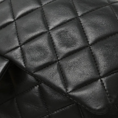 Chanel 1996-1997 Black Lambskin Small Double Flap Shoulder Bag