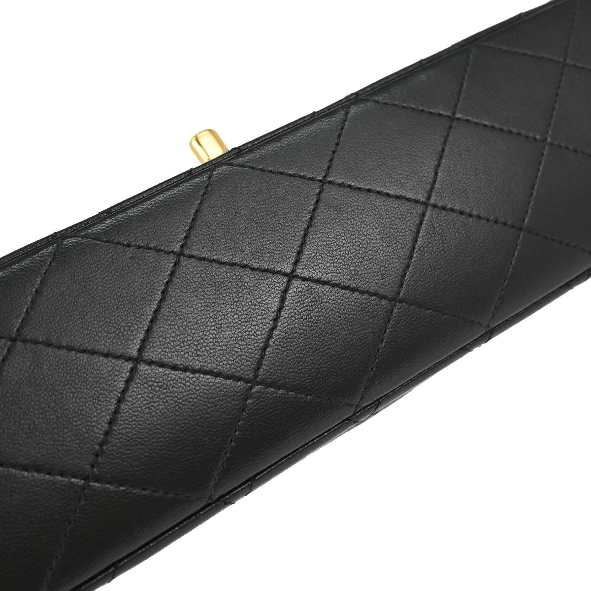 Chanel 1991-1994 Black Lambskin Medium Classic Double Flap Shoulder Bag