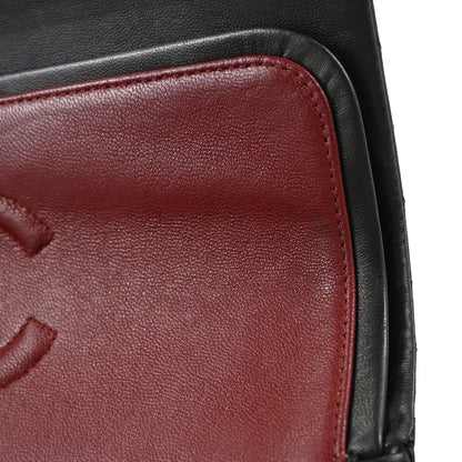 Chanel 1991-1994 Black Lambskin Medium Classic Double Flap Shoulder Bag
