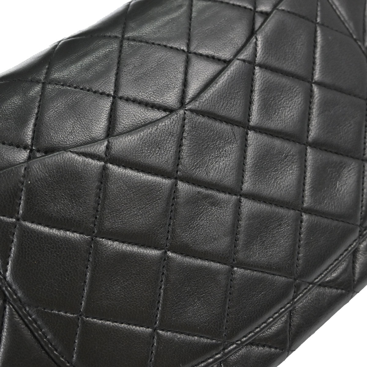 Chanel 1991-1994 Black Lambskin Small Double Flap Shoulder Bag