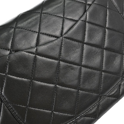 Chanel 1991-1994 Black Lambskin Small Double Flap Shoulder Bag
