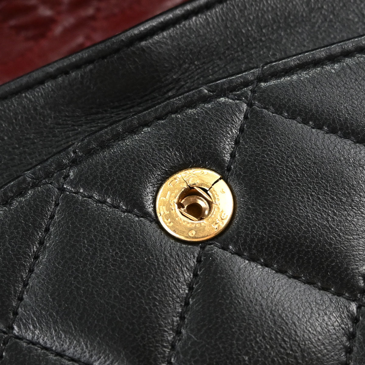 Chanel 1991-1994 Black Lambskin Small Double Flap Shoulder Bag