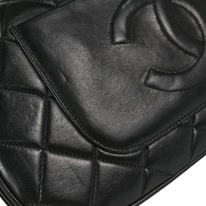 Chanel Black Lambskin Triple CC Turnlock Clutch Bag