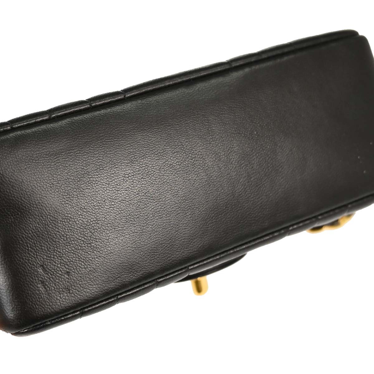 Chanel 1991-1994 Black Lambskin Mini Classic Square Flap Shoulder Bag 17